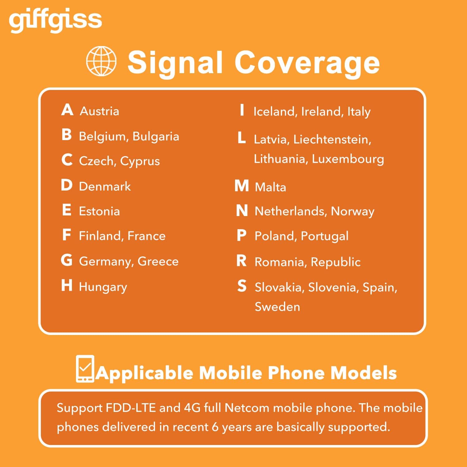 Orange Europe - Tarjeta SIM prepagada de 10 GB de datos de Internet en 4GLTE en Europa, 25 GB + 400 minutos de llamadas en España, tarjeta SIM de