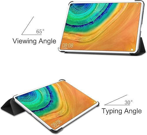 Miniatura 5 de Custer - Funda para Huawei MatePad Pro 10.8 20192021, ultrafina de piel sintética para Huawei MatePad Pro 10.8 20192021, color negro