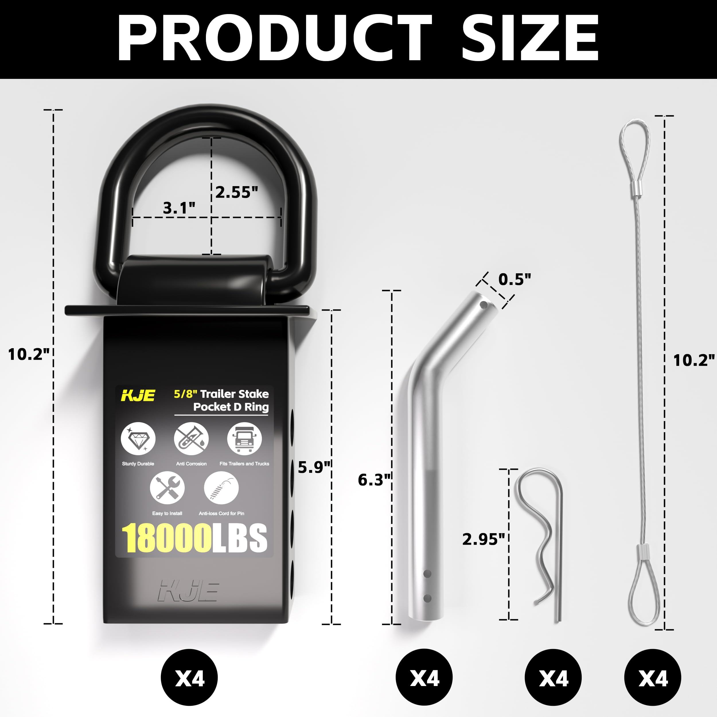 trailer d ring tie down anchors