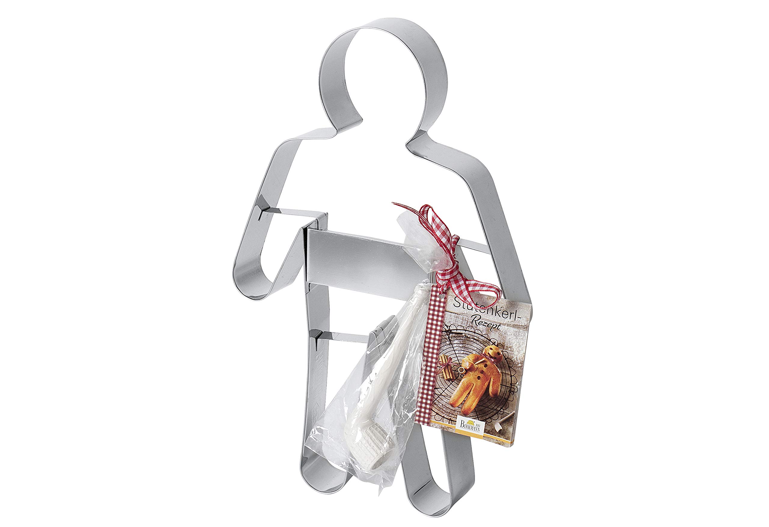 RBV Birkmann Ausstechform Stutenkerl, 24 cm, Ausstecher Edelstahl, rostfrei, Krampus