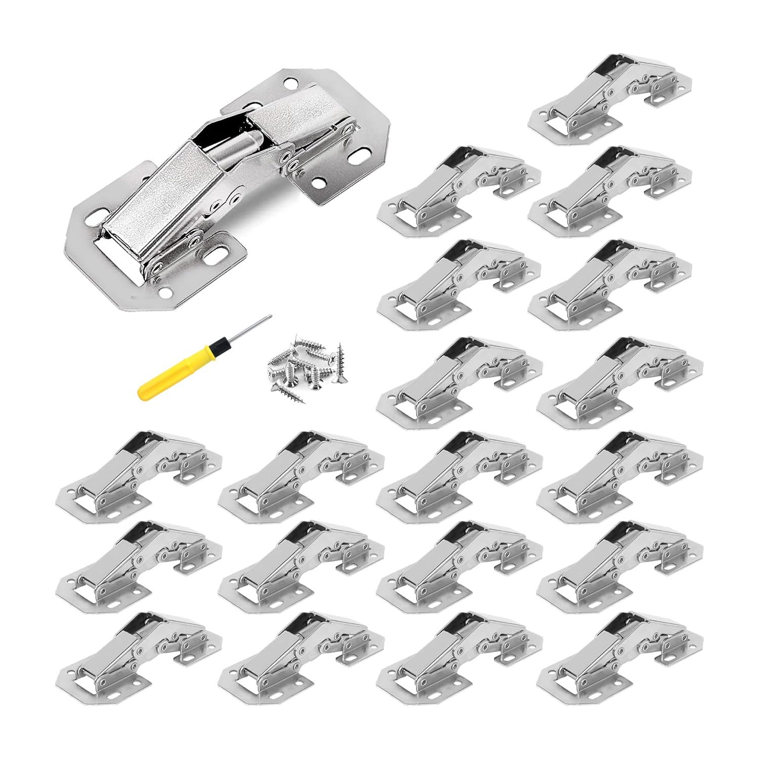 Ximie Hidden Kitchen Cabinet Hinges Cabinet Hinge 4Inch Easy To Install No Slotted Hinges,90 Degree Hinge