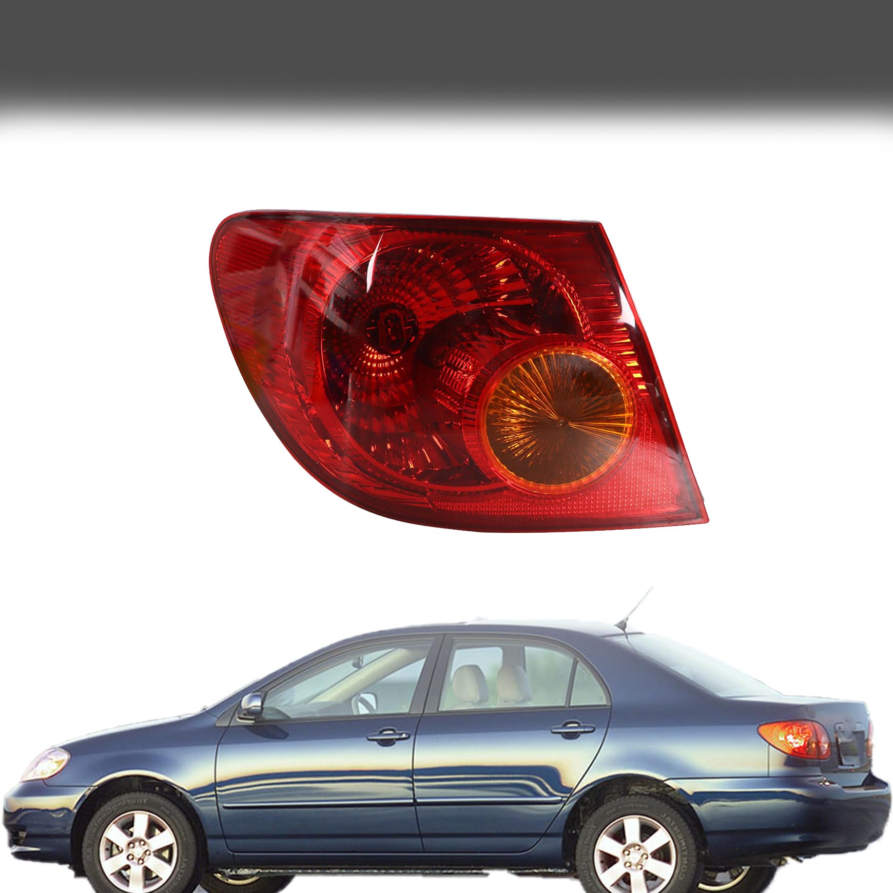 Silscvtt Replacement for 2003-2008 Toyota Corolla Brake Rear Tail Light Lamp Left Driver Side Outer 8156002290 TO2800154