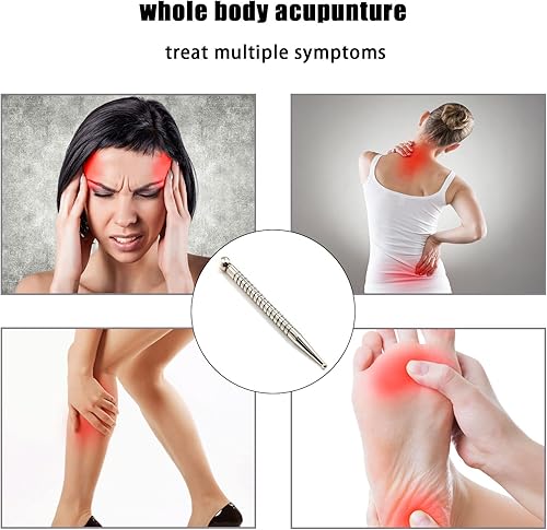 Miniatura 8 de Bolígrafo de acupuntura, punta de sonda de punta de punta de punta de sonda de acero inoxidable para reflexología facial, herramienta de masaje de