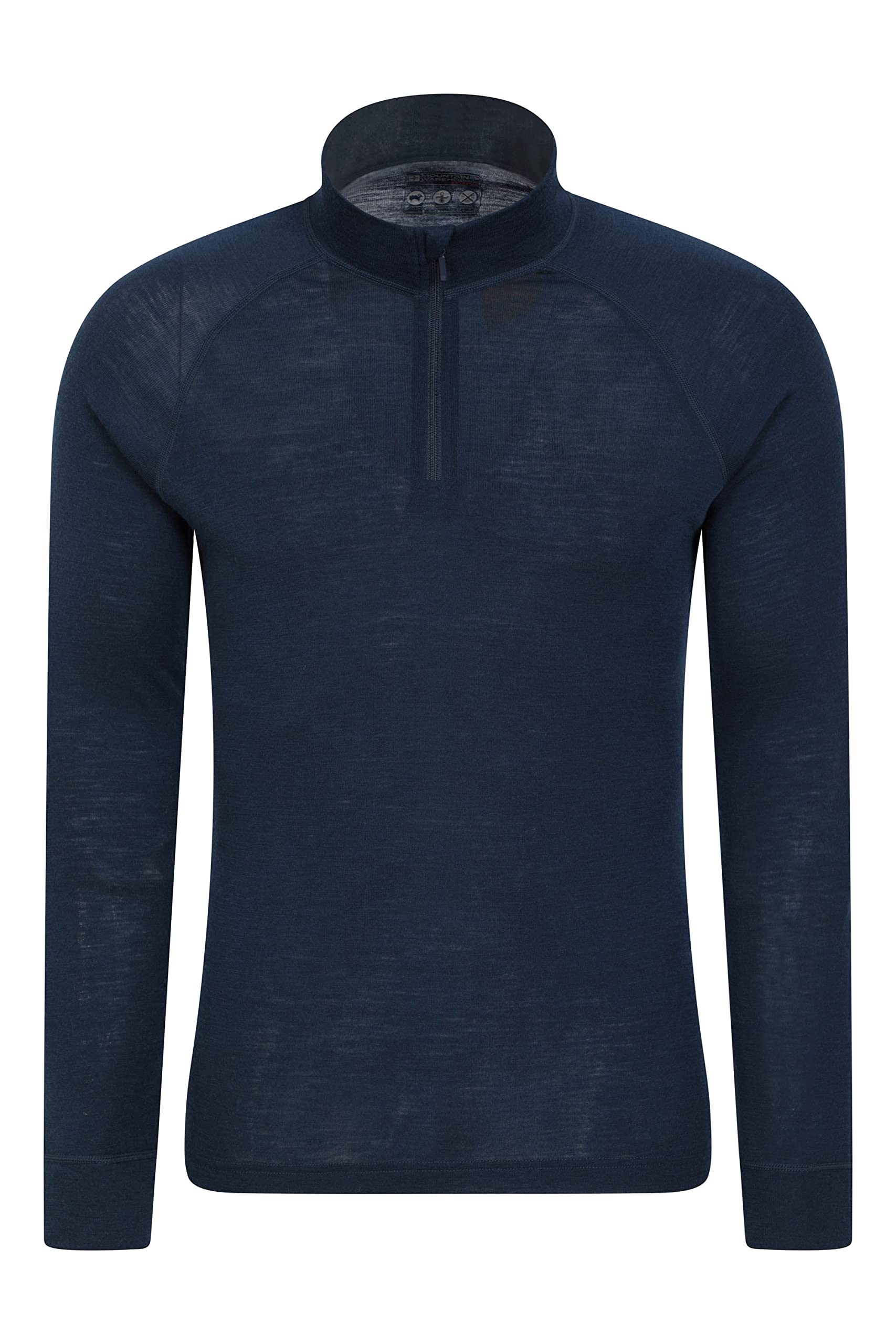 Mountain Warehouse Merino Mens Long Sleeved Thermal Baselayer Top - Lightweight, Breathable & Quick Wicking Jumper with Half Zip - for Walking & Hiking