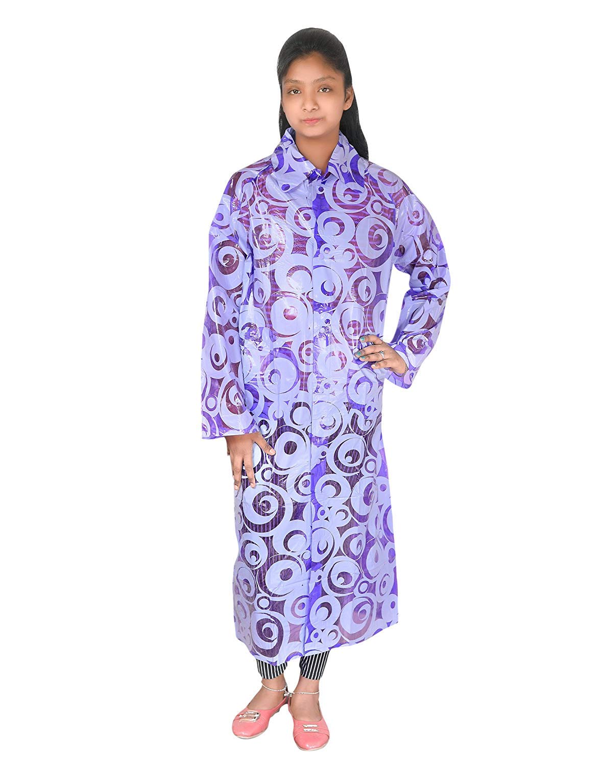 fashion sutra Women's Printed Overcoat|Raincoat (Blue, XLarge)-picture-22