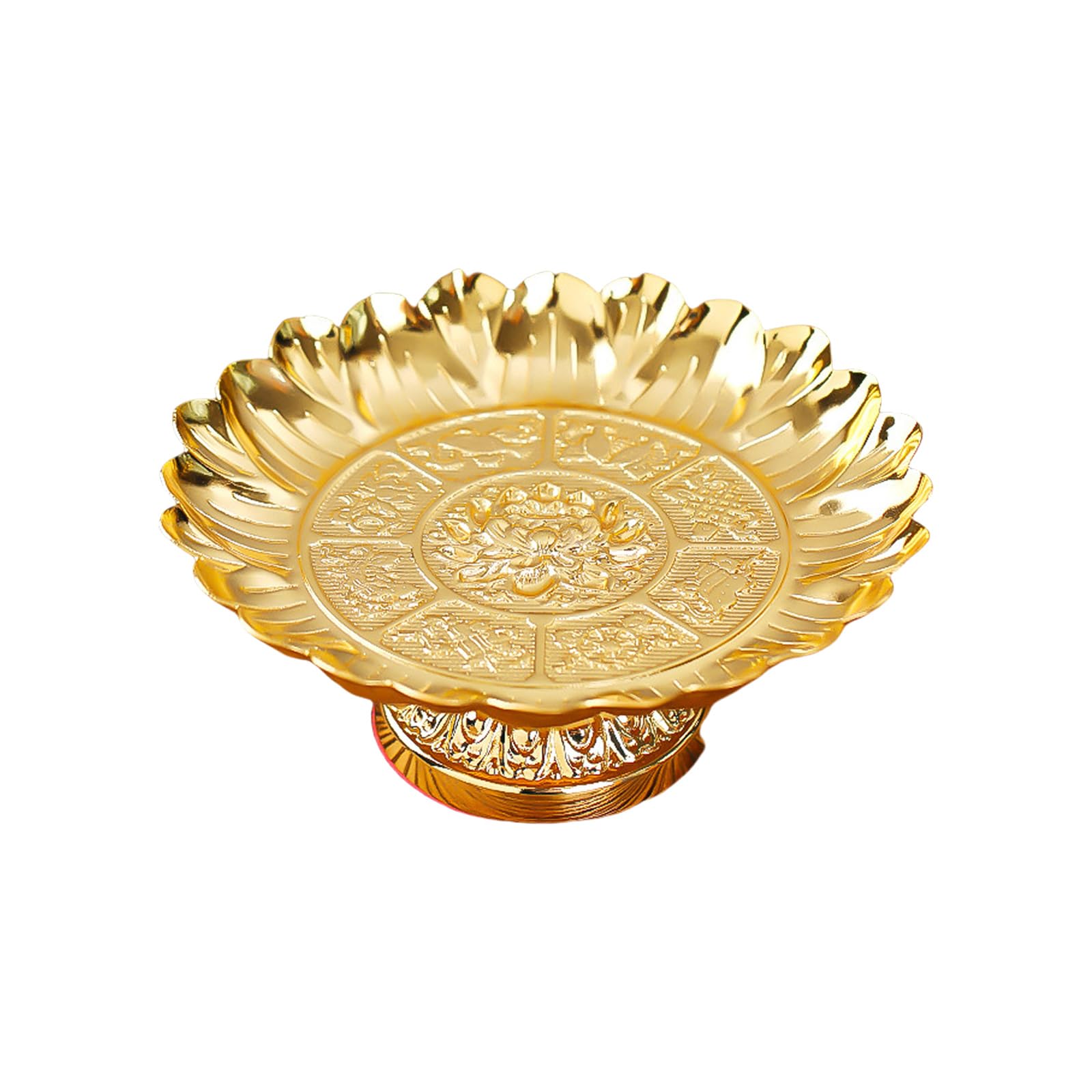 RAFGALDEX Sacred Ritual Fruit Bowl for Altars Decorations Party Serving Safe Food Grade Alloy Centerpieces Alloy Decorative Fruit Tray