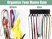 Vista 4 de Multi-Purpose Storage Rack for Resistance Bands, Straps, Jump Ropes, Foam Rollers, Chains, Weight Belts, Tools - Heavy Duty, Fitness Bands Rack