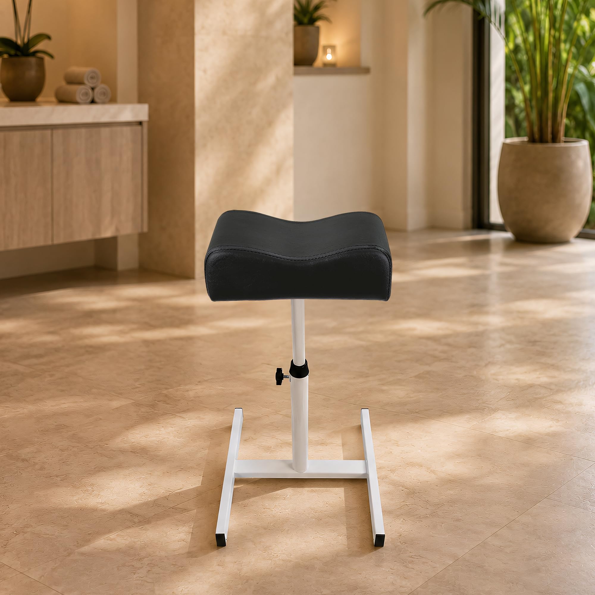 Beltom® Reposapiés Soporte Ajustable Pedicura Uñas Manicura Salon SPA Tatuaje Pierna Resto - Negro