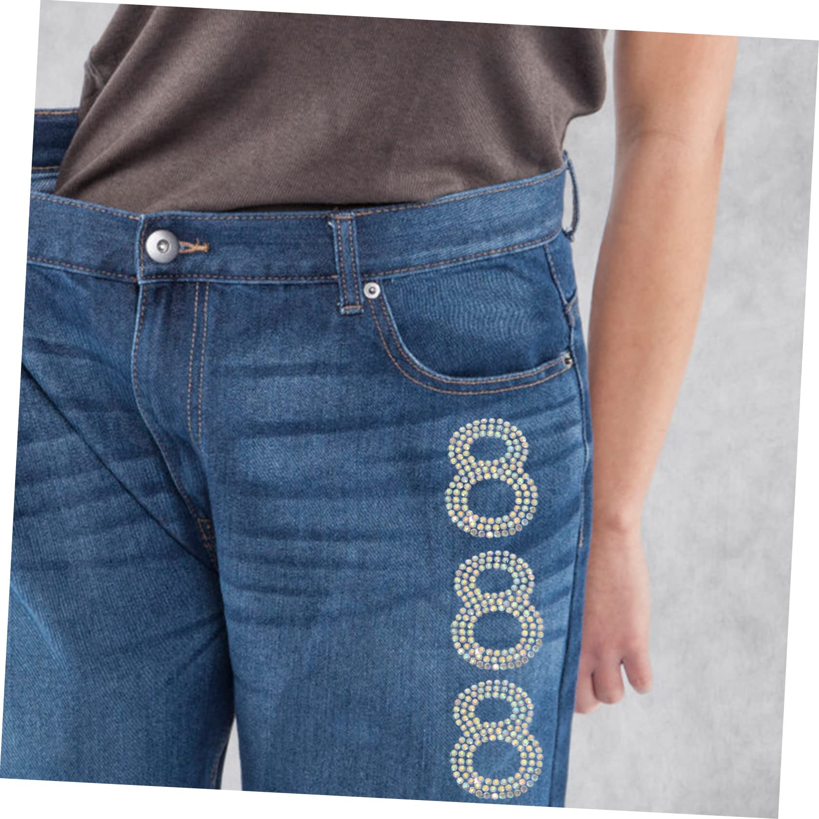 TEHAUX 120pezzi Toppe Strass Forma Per Decorazioni Su Abbigliamento e Accessori Patch Termoadesive Shirt Vestiti