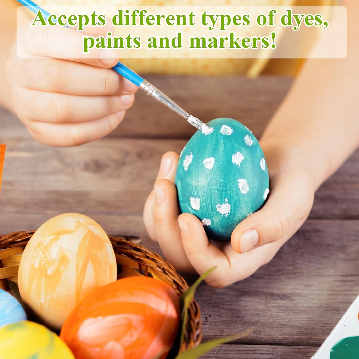 CertBuy 30 Pack Wooden Fake Eggs, 2.3 inch Wooden Eggs, Fake Easter Egg for Painting, Decorating, Crafting and DIY