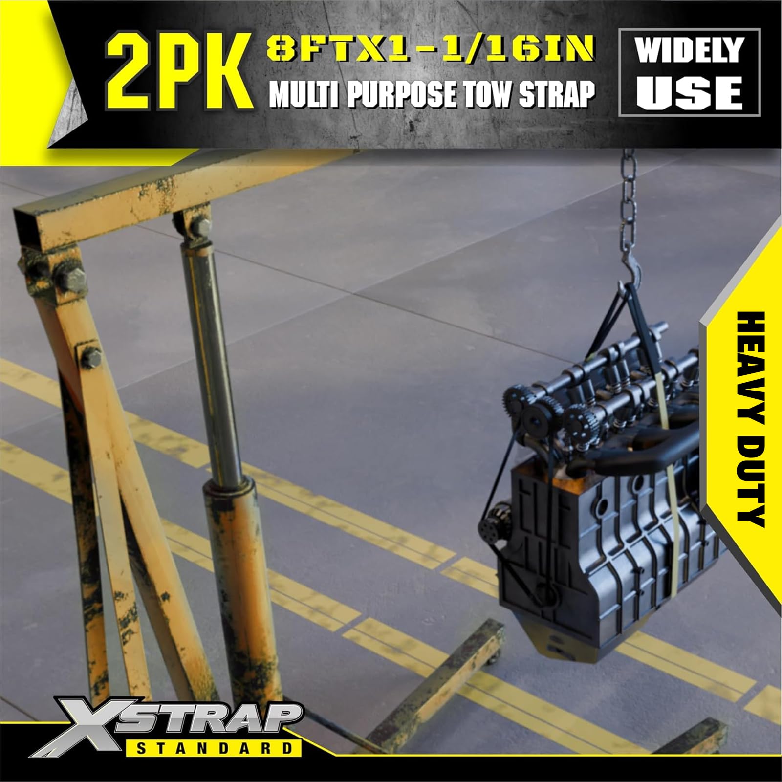 XSTRAP Lift Sling Straps - 2 Pack, 8' Long -6