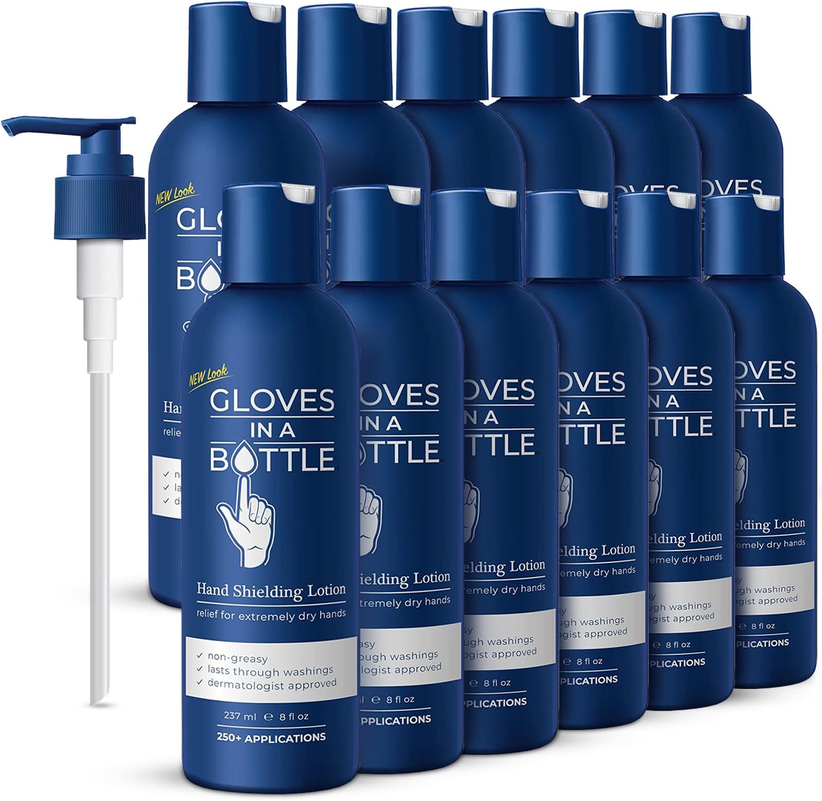 Gloves In A Bottle Shielding Lotion for Dry Itchy Skin, 8 ounce (12 Pack)