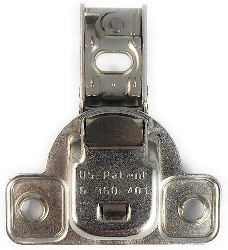Miniatura 3 de Salice E-Centra - Bisagra de metal niquelado de 106 grados, 9/16 pulgadas, con 2 levas (1 bisagra)