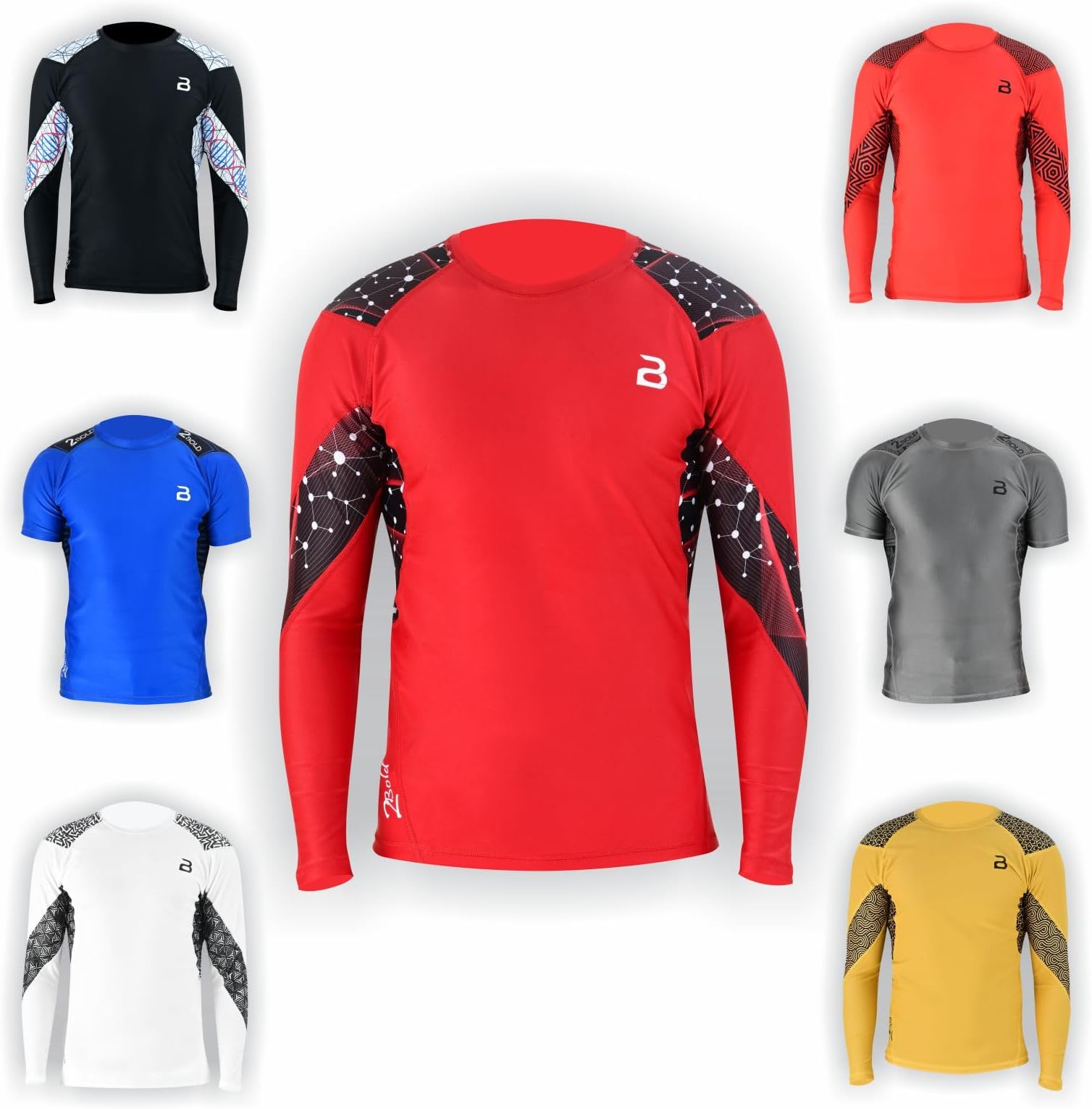 Mens BJJ Grappling Rash Guard Compression Shirts, UPF 50+ Jiu Jitsu No-Gi, Shirt, Athletic, MMA, BJJ Rash Guard
