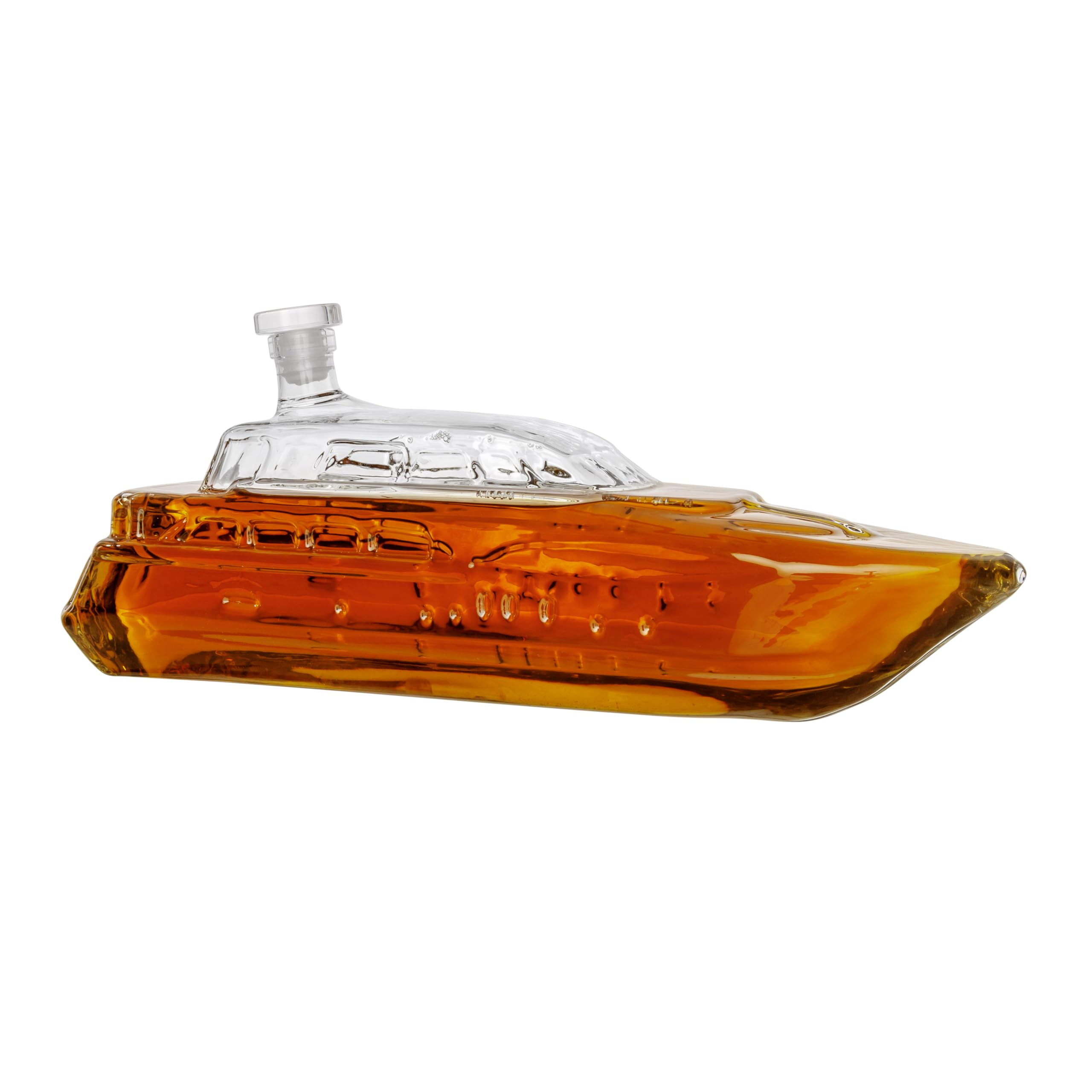 Froster Carafe Yacht, Carafe Whisky 1000 ml, Bateau à Moteur Decanter, Cadeau 40 ans Homme, un Amateur de Whisky