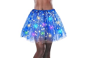 Women’s Sparkly Layered Light-Up Tutu Costume Skirt