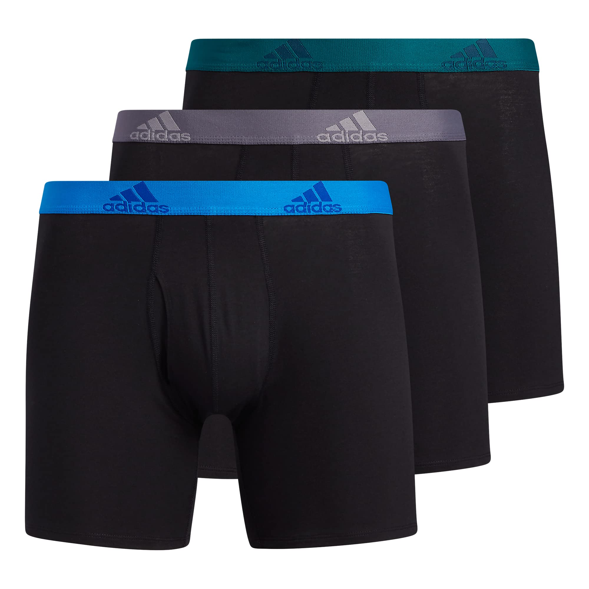 adidas Men's Stretch Cotton Boxer Brief (3-Pack) Intimo Uomo