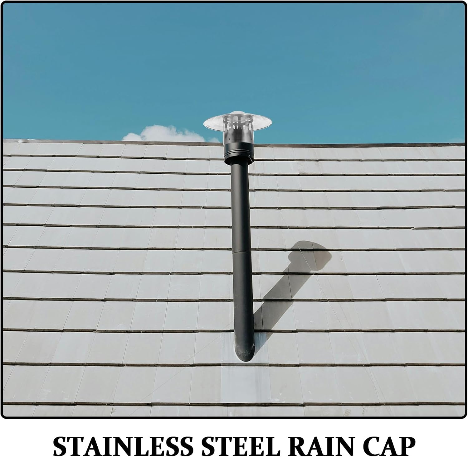 Round Chimney Cap with Screen - 4.5" All-Weather Stainless Steel Rain Cap for Chimneys and Stove Pipes - Roof Ventilation Cover for Fireplace and Stovepipes Protection
