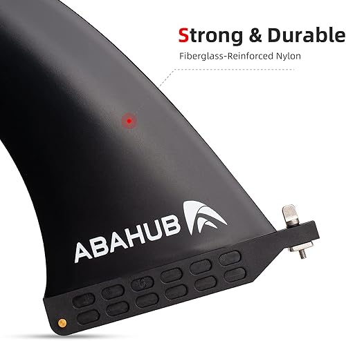 Miniatura 3 de Abahub Aleta central única SUP de 910 pulgadas con 1 tornillo de aleta sin herramienta, aletas de repuesto de SUP reforzadas con fibra de vidrio de