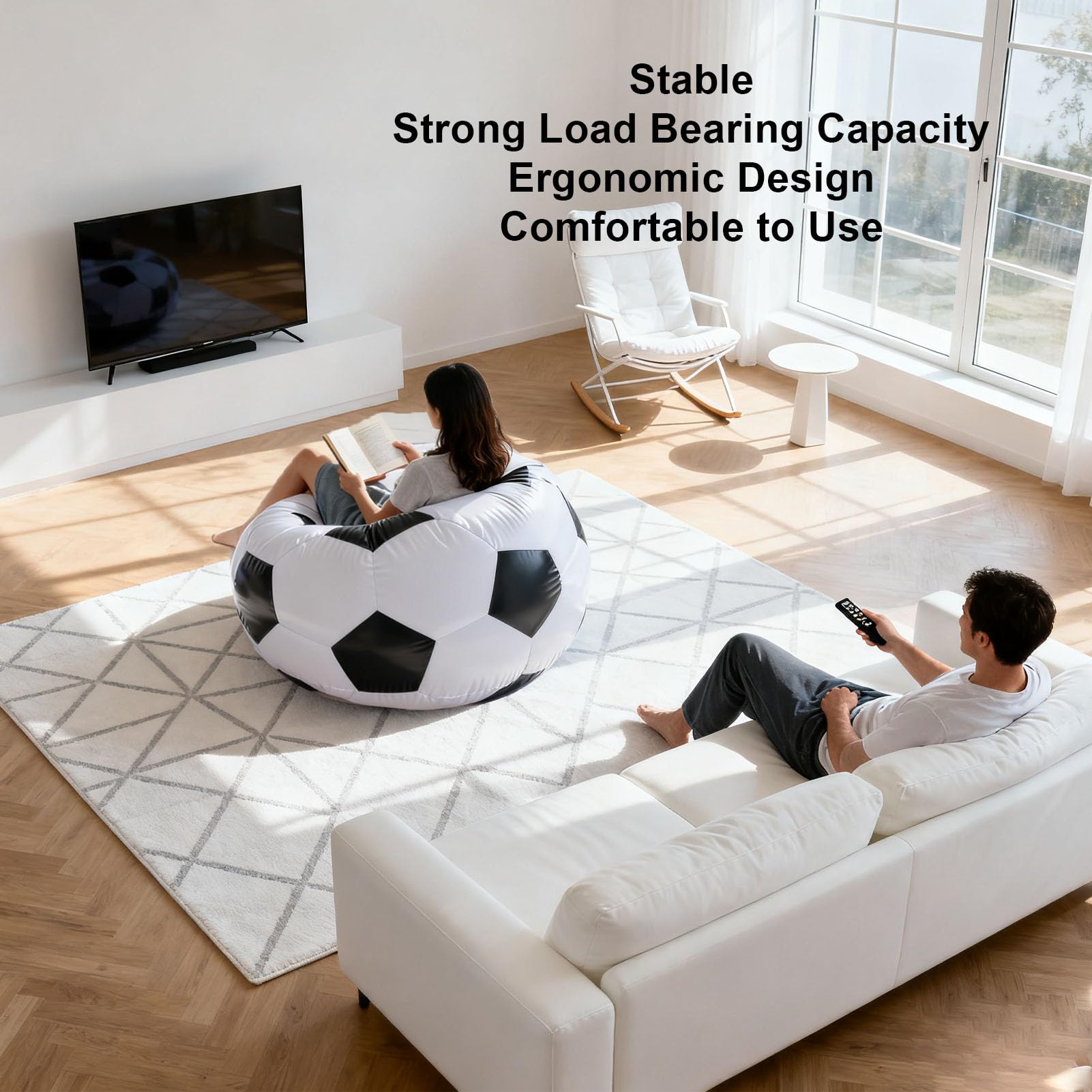 Amazon.co.jp: SENECESLI インフレータブルサッカーボールチェア、PVC
