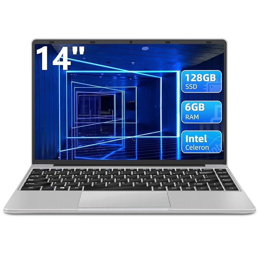 Immagine del prodotto WOZIFAN Win 11 Notebook 128 GB ROM Celeron N4020 2.4G+5G WiFi upto 2.8 GHz Supporta l'espansione SSD 1TB 4.2 USB HDMI Tastiera italiana membrana mouse senza fili-Argento