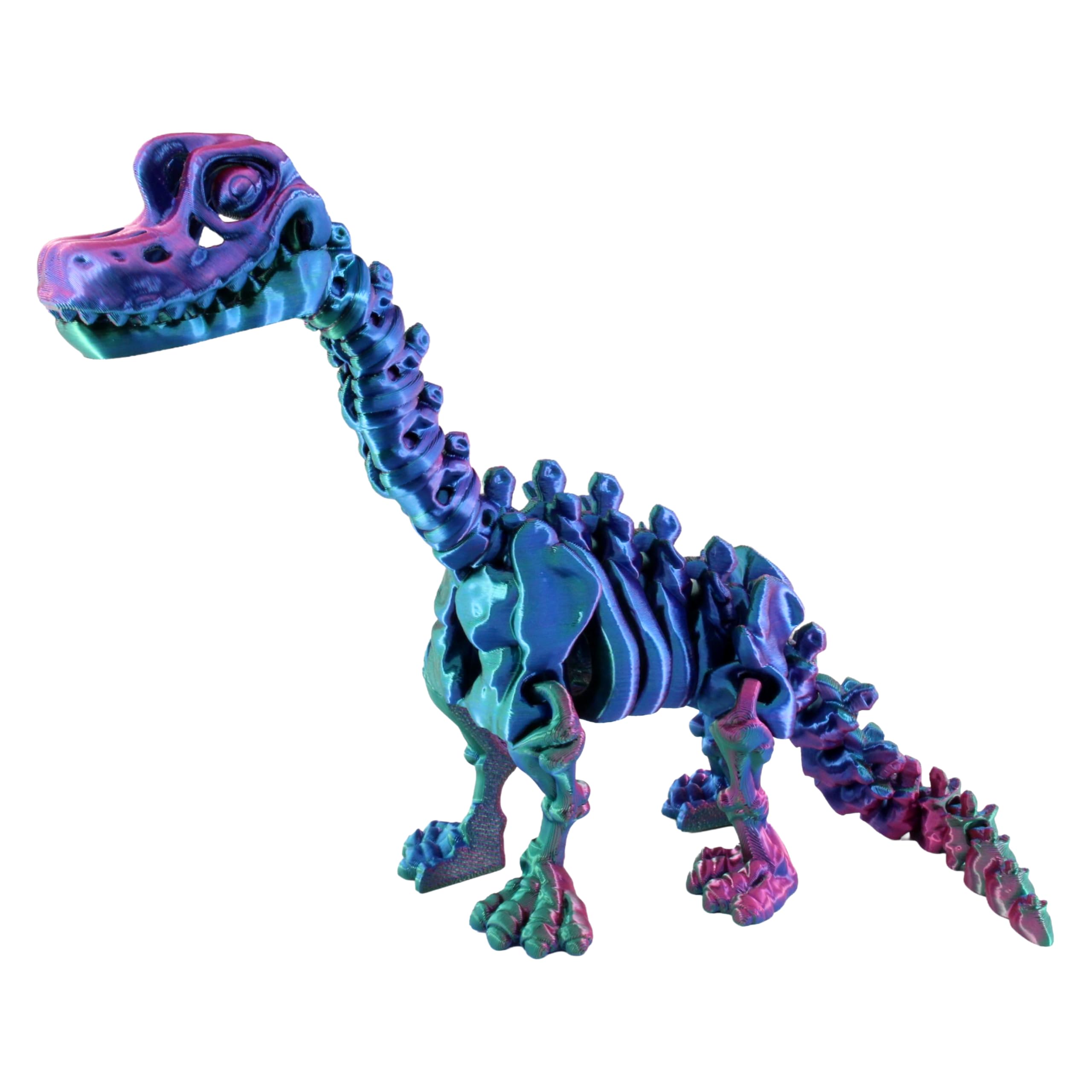 PowerTRC 3D Printed Skeleton Brachiosaurus – Prehistoric Collectible Articulating Dinosaur 3D Figurine Desk Decoration for Teens and Adults, Made in USA