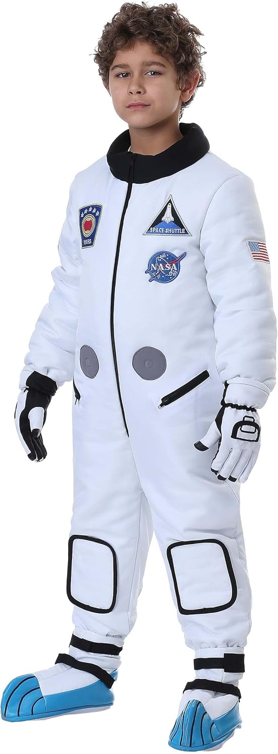 Fun Costumes Deluxe Astronaut Costume for Kids Child Space Suit Halloween Costume Nasa Outfit Kids - Image 3