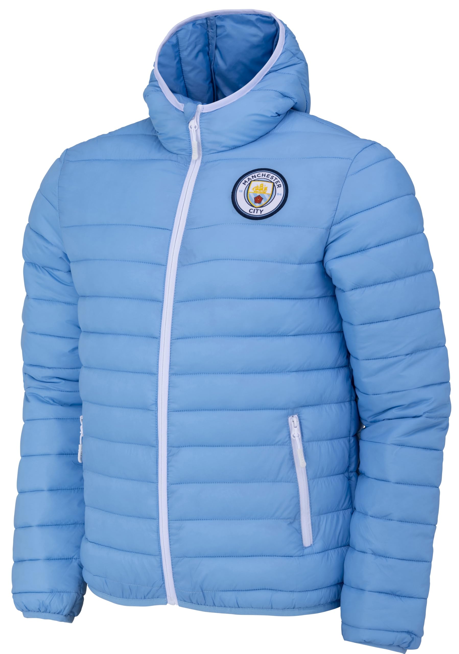 Manchester City Official Collection Down Jacket, Blue, L