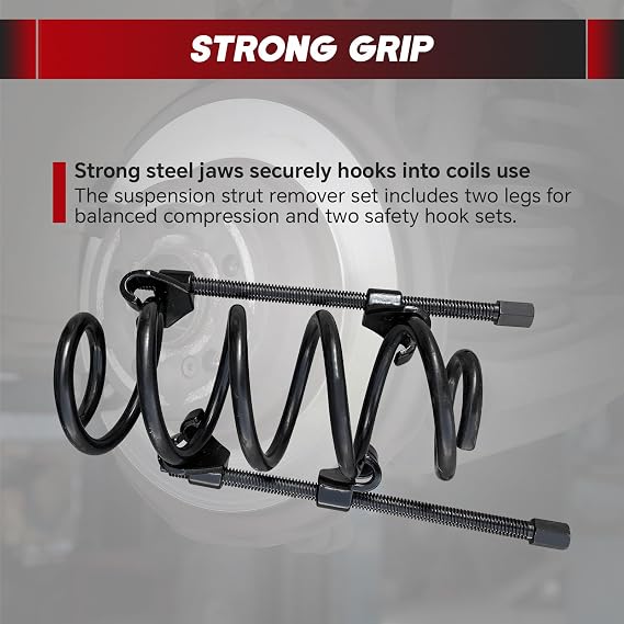 14 Coil Spring Compressor Tool with 2 Steel Jaws