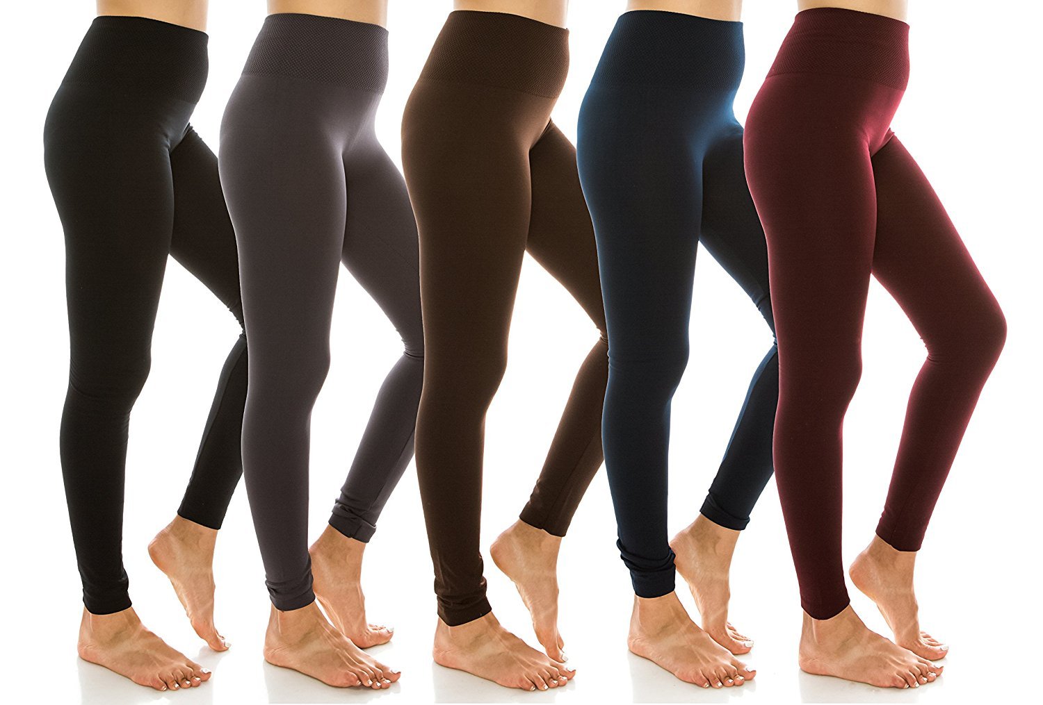Ladies High Waist Fleece Leggings Regular & Plus