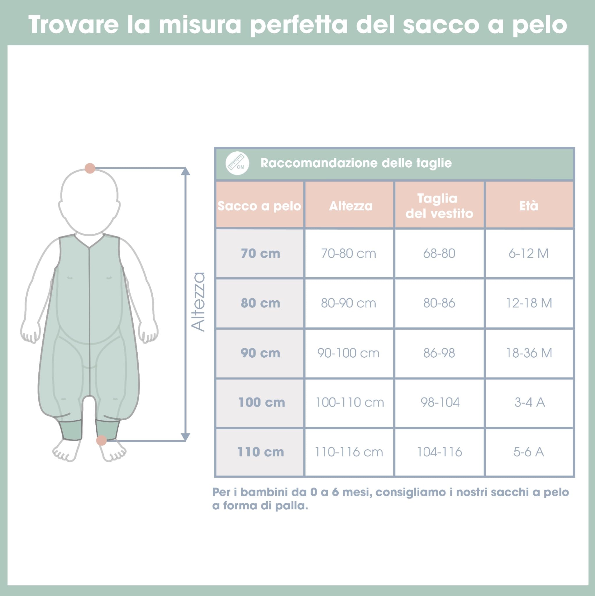 emma & noah Sacco nanna con piedi, 1.0 TOG, per tutto l'anno, con gambe, per primavera, estate e autunno, 100% cotone biologico, certificato Oeko-TEX (Essential Mint, 70 cm)