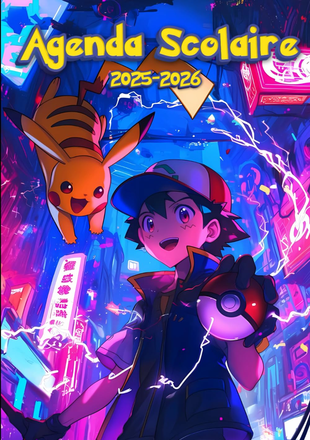 Agenda Scolaire 2025 2026: De Septembre à Août – Attrape-les Tous – Organisateur Scolaire pour Garçons et Filles – Primaire, Collège, Lycée – Thème