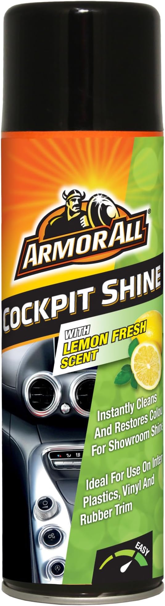 Armor All, Cockpit Shine Car Interior Cleaner 500ml, Lemon, Cleans and