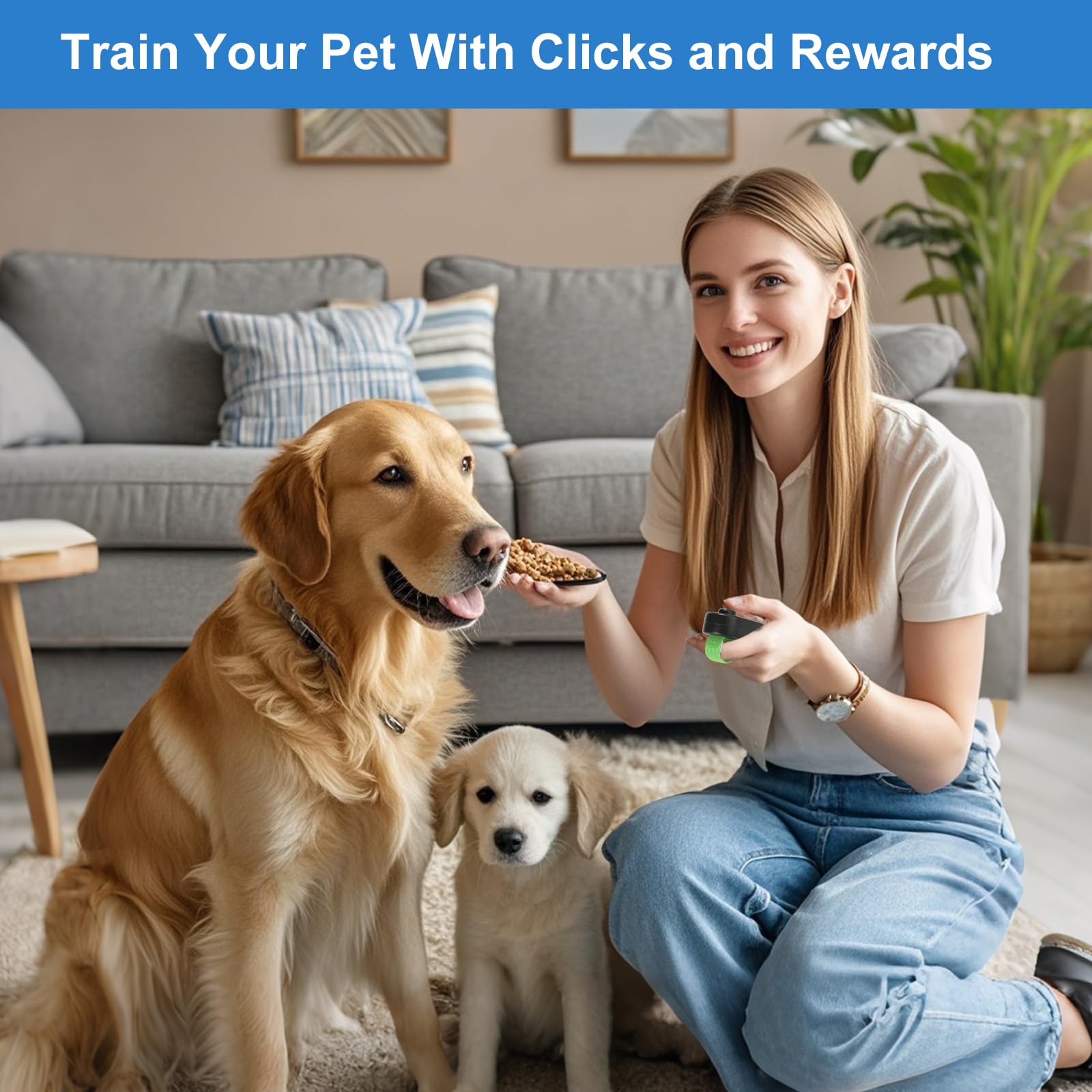 BARKIE Hundetrainings-Clicker mit Fingerring, 2 Stück, Welpenzubehör für Verhaltenstraining, tragbares Haustierzubehör für Spaziergänge mit dem Hund (Schwarz und Weiß)