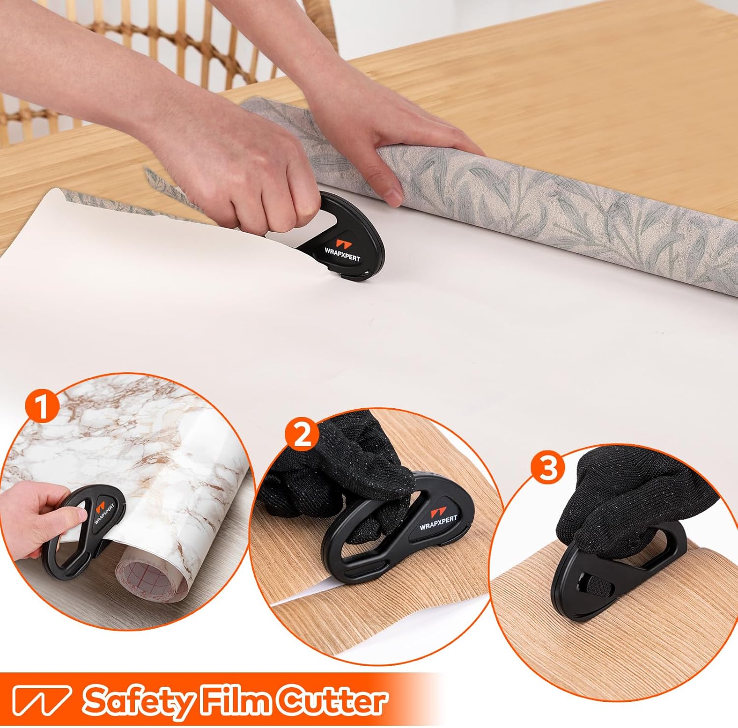 WRAPXPERT Wallpaper Smoothing Tool Kit, Wallpaper Tools for Applying Peel and Stick Contact Paper Vinyl Film, Wallpaper Installation Tools For Wallcovering, Vinyl Backsplash Applying
