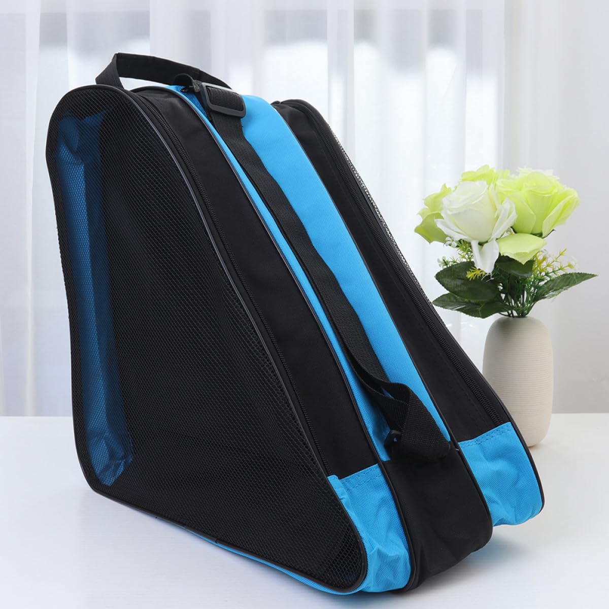 2 Stück Rollschuhtasche Rucksack aus Oxford Gewebe mit Reißverschluss Verschleißfest für Schultertasche zum Aufbewahren und Transport von Rollschuhen und Inlineskates