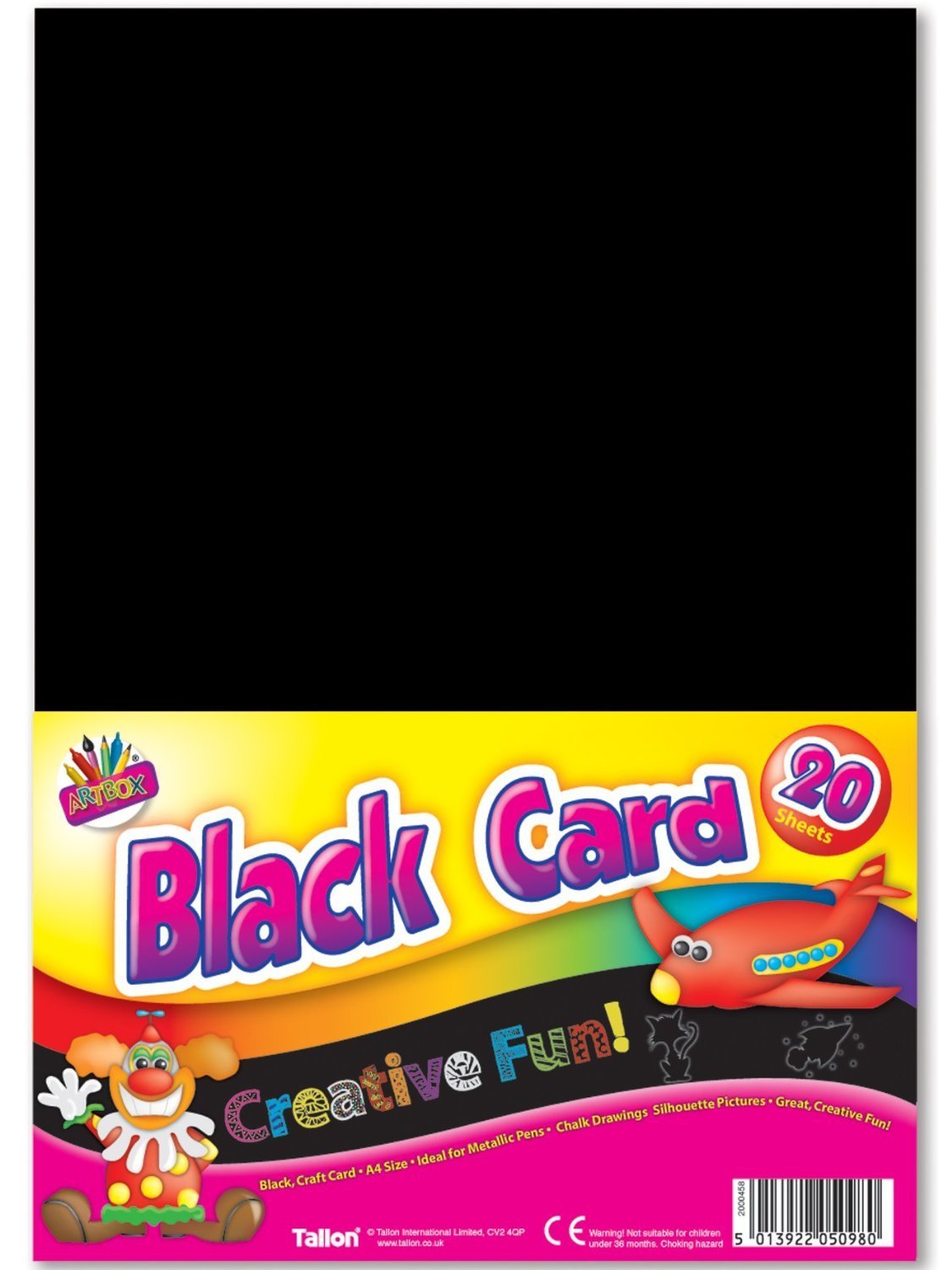 Art Box Black The Artbox Activity Card - Pack Of 40 A4 Sheets