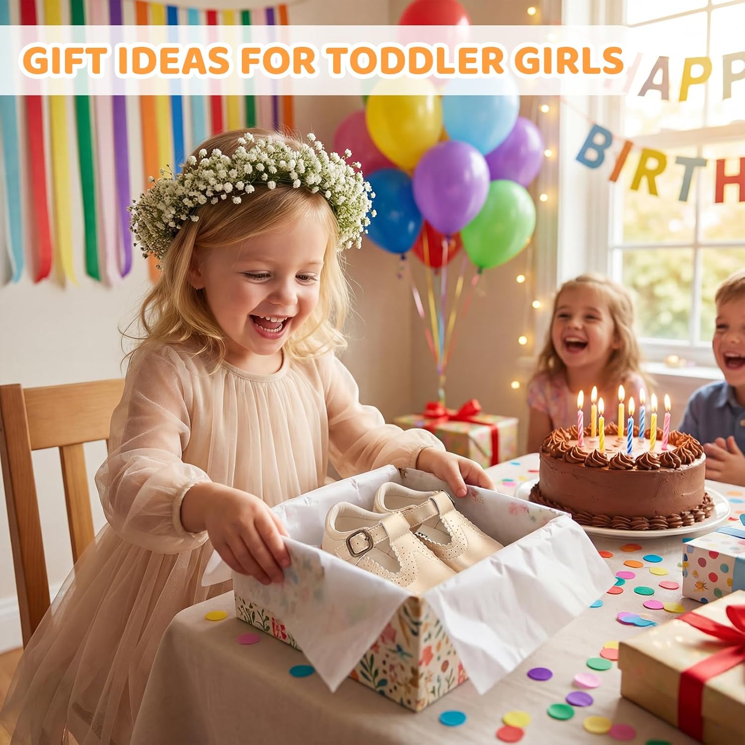 STQ Wide Toe Box Toddler Mary Jane Dress Shoes Zero Drop Girls Ballet Flats for Party School Uniform Shoe with Hook and Loops - Image 9