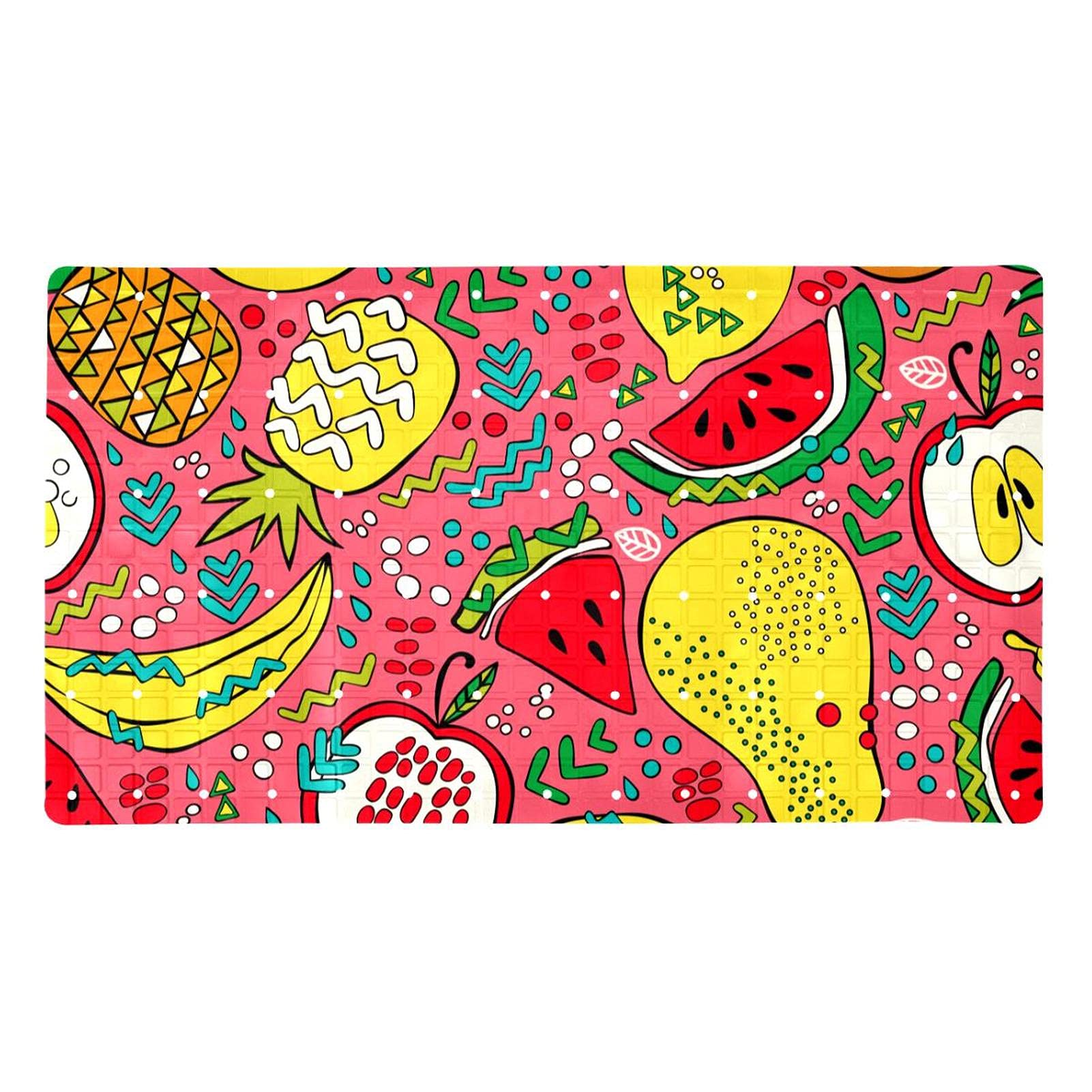 Tapis de bain antidérapant avec trous de drainage et ventouses