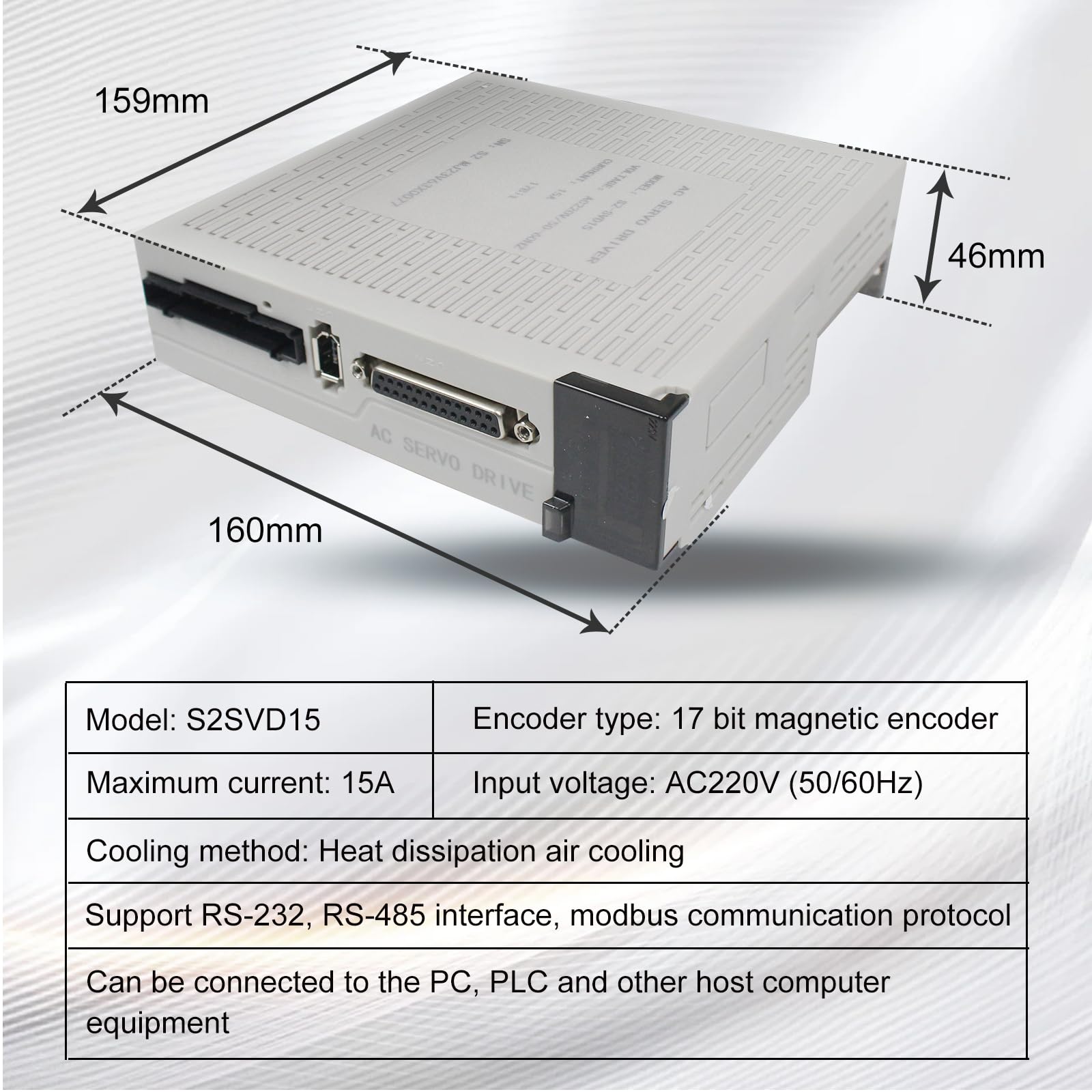 RATTMMOTOR Servomotor de 750 W y 220 V (con freno) + controlador de servomotor