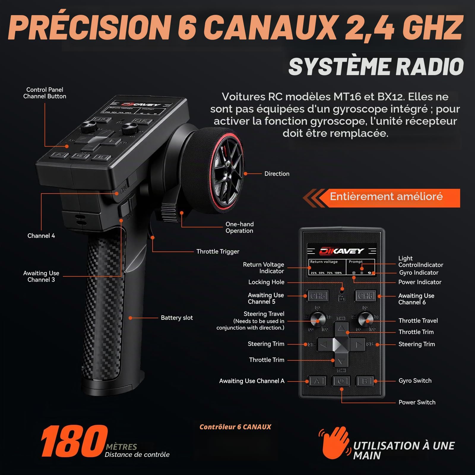 Voitures Rc 1/12 Sans Balais Pour Adultes, Voiture TéLéCommandéE Pour Buggy Rc De Course Grande Vitesse Rapide Maximum 70 km/h 4x4 Avec Batterie 3s 2200 Mah,Convient Comme Cadeau Pour DéButant-Rouge