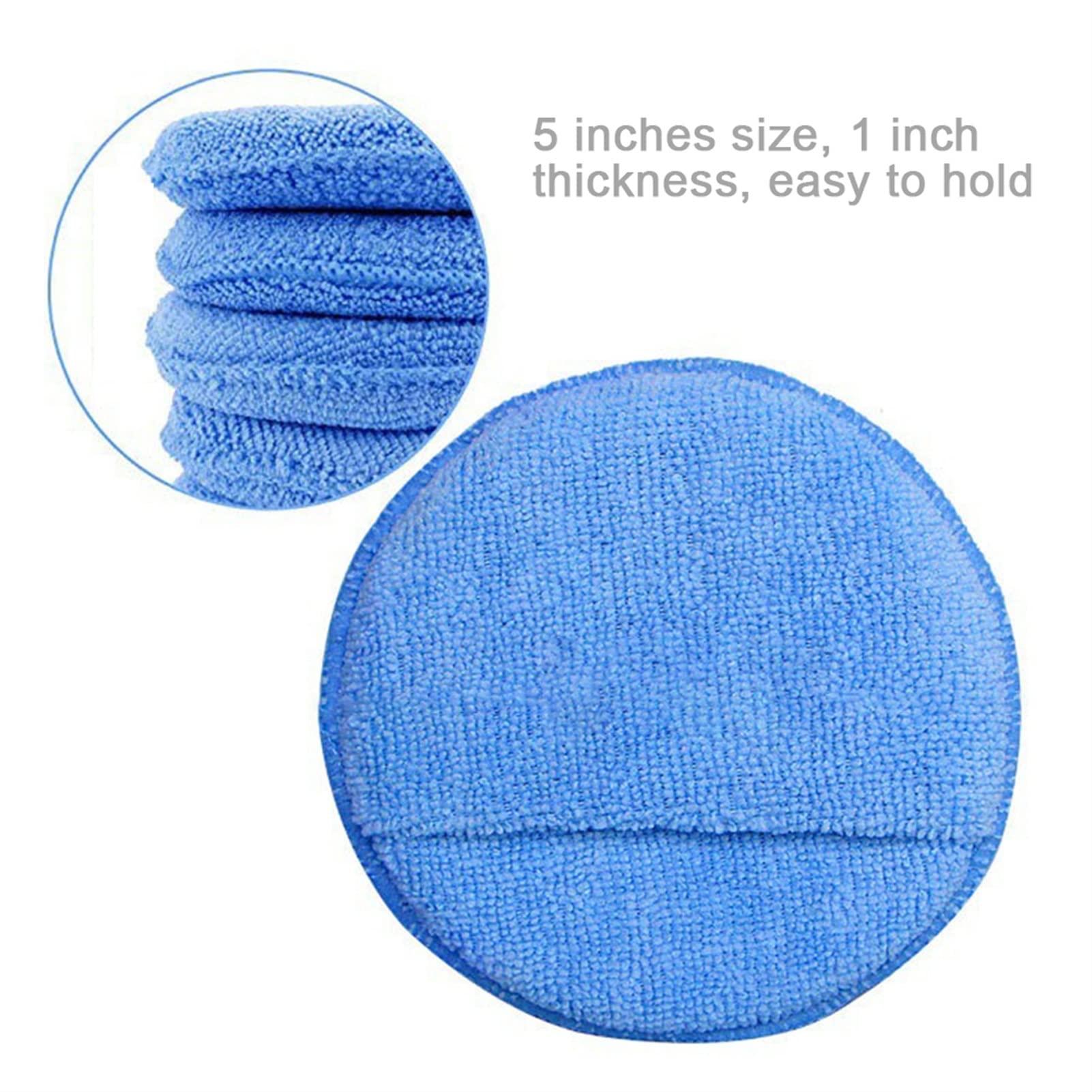 5 Pz 5 Pollici Tampone Tampone Spugna Lucidatura Lana per Lucidatrice Auto Ceretta Lucidatura Lucidatura Tamponi Lucidatura per La Cura della Vernice Auto (Color : 5pcs Blue)