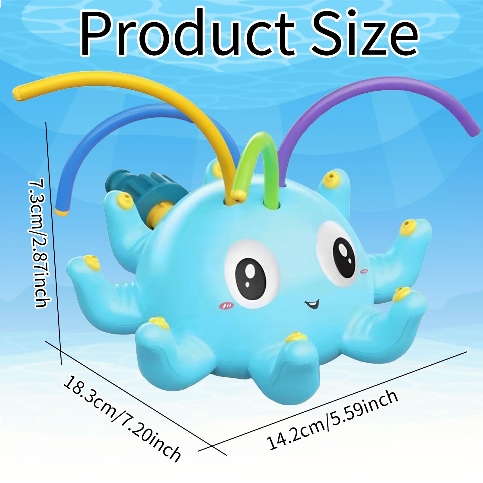 Juguete de Rociador, Juegos de Agua para Niños Exterior, Aspersor de Agua, Pulpo Juguete de Agua de Rociadores, Aspersor Juegos Agua Rociadores de Agua para CéSped, Jardín