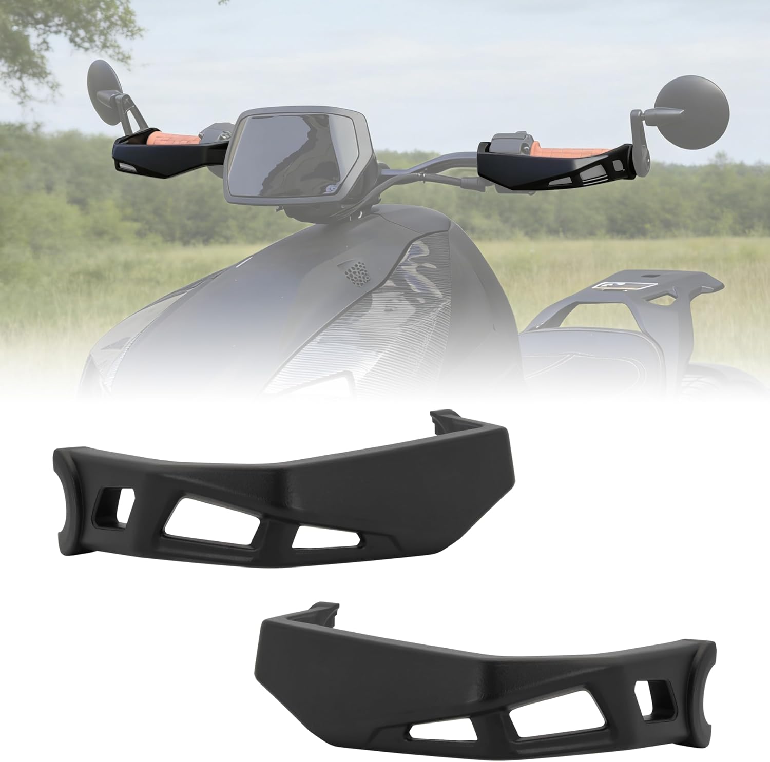 Aluminum Handguards for Can-Am Ryker 600 900 Sport & Ryker Rally Edition All Models Accessories, Hand Guards Kit Handlebars Protector(2PCS, Replace #219400998)