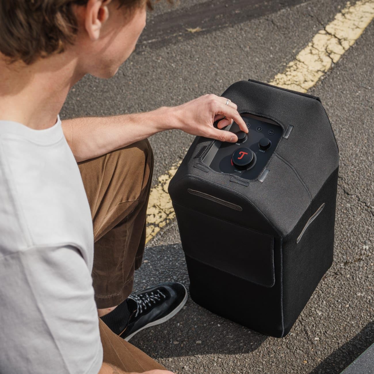 Teufel Rockster Air 2 Protector Housse de protection en néoprène pour haut-parleur Rockster Air 2 étanche et robuste Noir