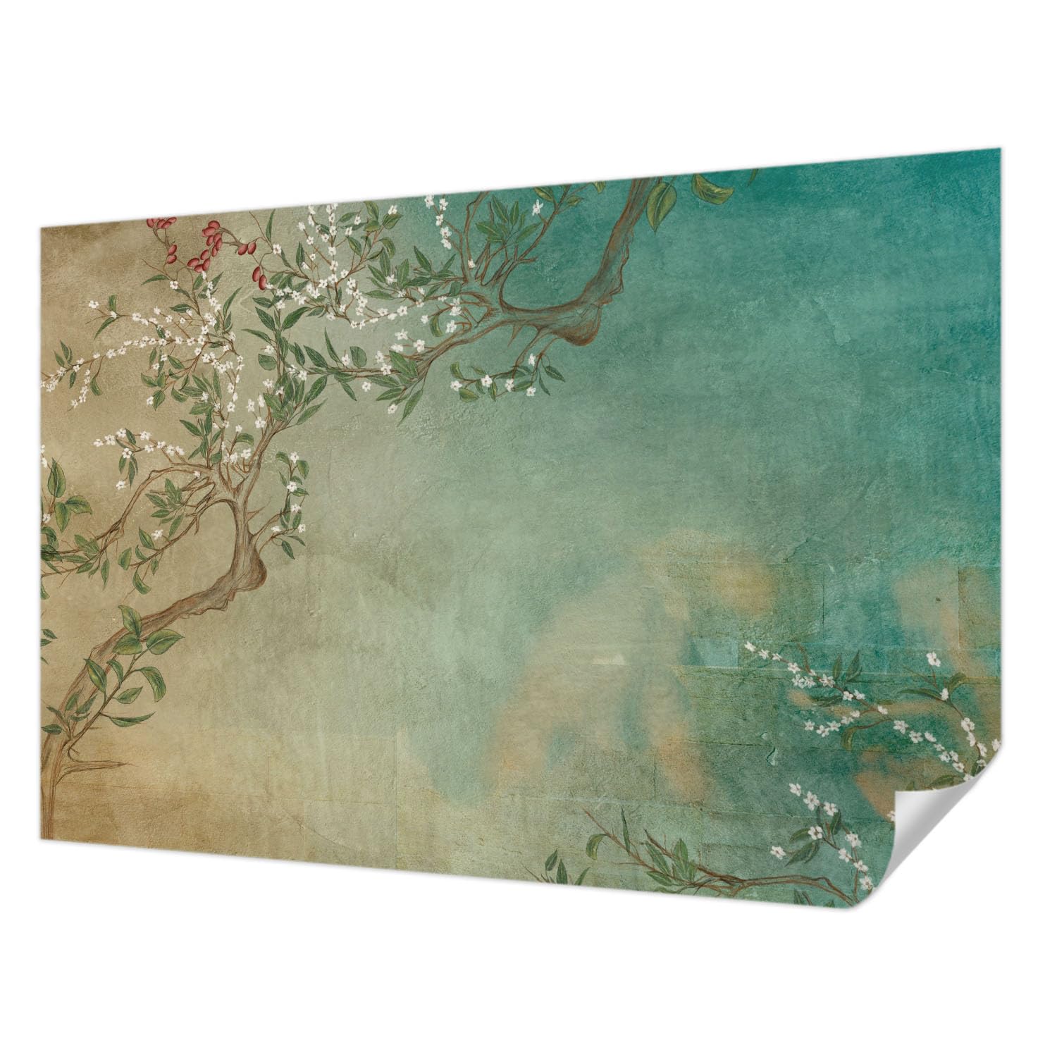 Papel pintado moderno Armonía floral de 152x104 cm para crear un recibidor acogedor