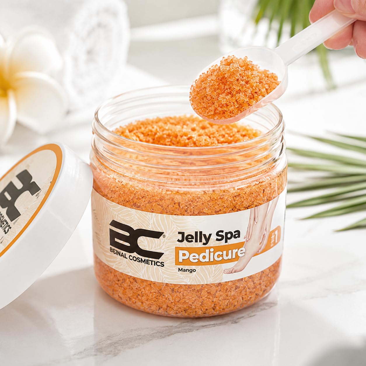 Pack Jelly Spa Pedicure Mango – Kit Profesional de Pedicura Spa en 2 Pasos | Paso 1 350g + Paso 2 650g | Tratamiento Relajante para Pies