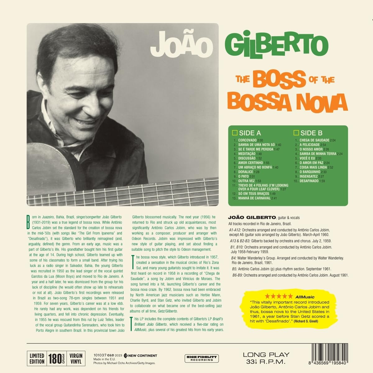 The Boss of the Bossa Nova (180 Gr.Black