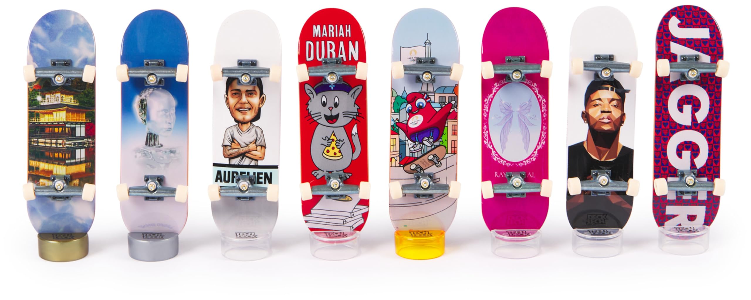 Tech Deck - Finger Skate À Collectionner - 8 Finger Skates - Produit Officiel sous Licence Jeux Olympiques Paris 2024 - Mini Skate Doigt - Coffret Cadeau - Jouet Enfant - Jeu Enfant 6 Ans et +