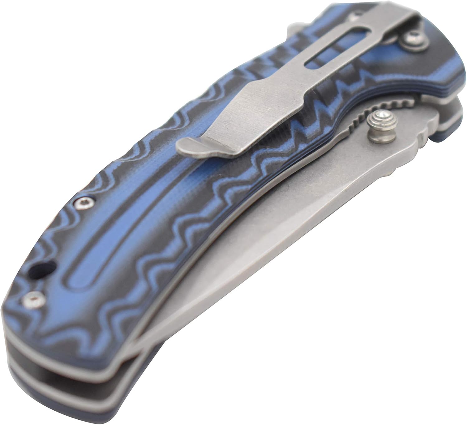 Snake Eye Extreme Collection Heavy Duty 2 Tone Durable Folding Knife - Smooth One Hand Opening Ball Bearing Pivot (1207)